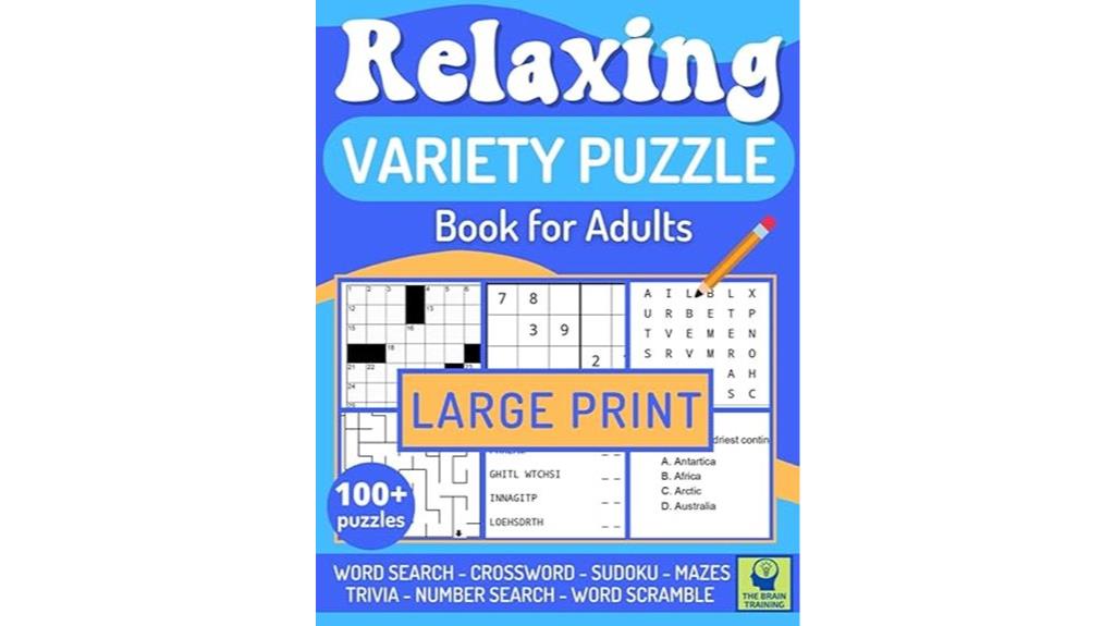 adult relaxation puzzle book