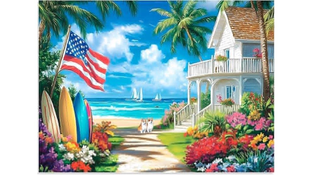beach dog flower puzzle