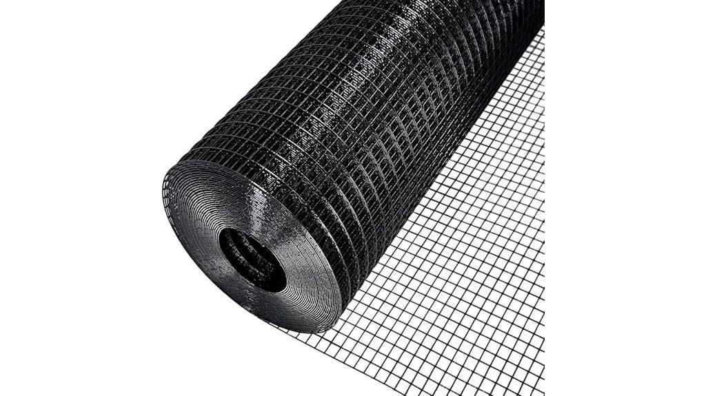 black vinyl coated hardware cloth