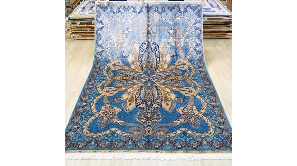 blue vintage handwoven rug