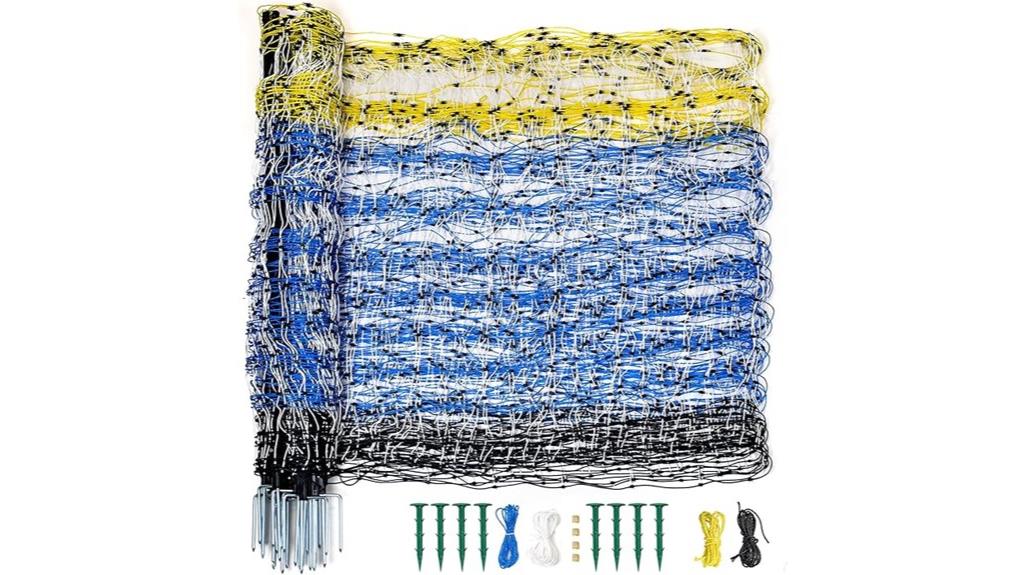bright blue electric fence
