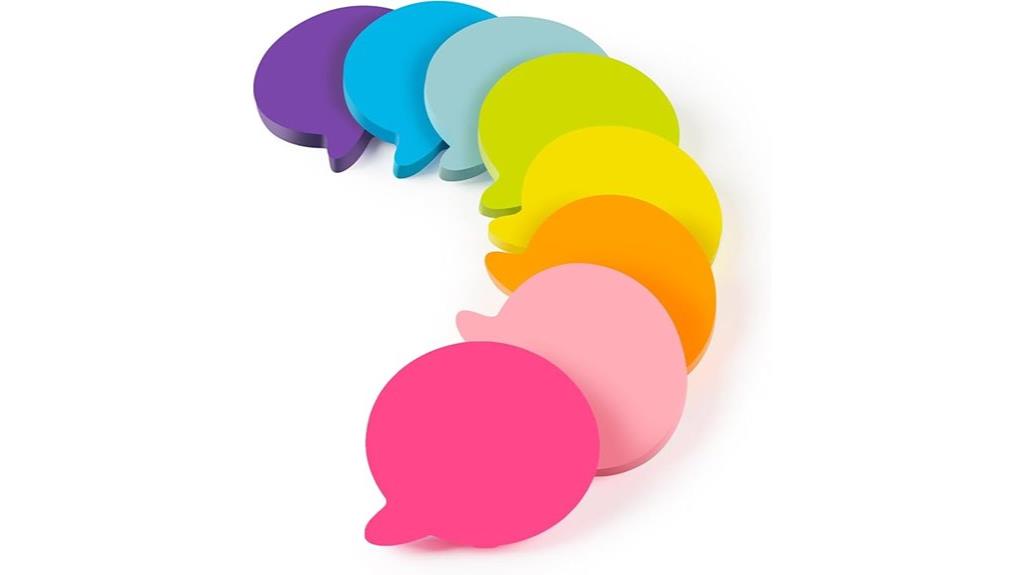 bright color sticky notes