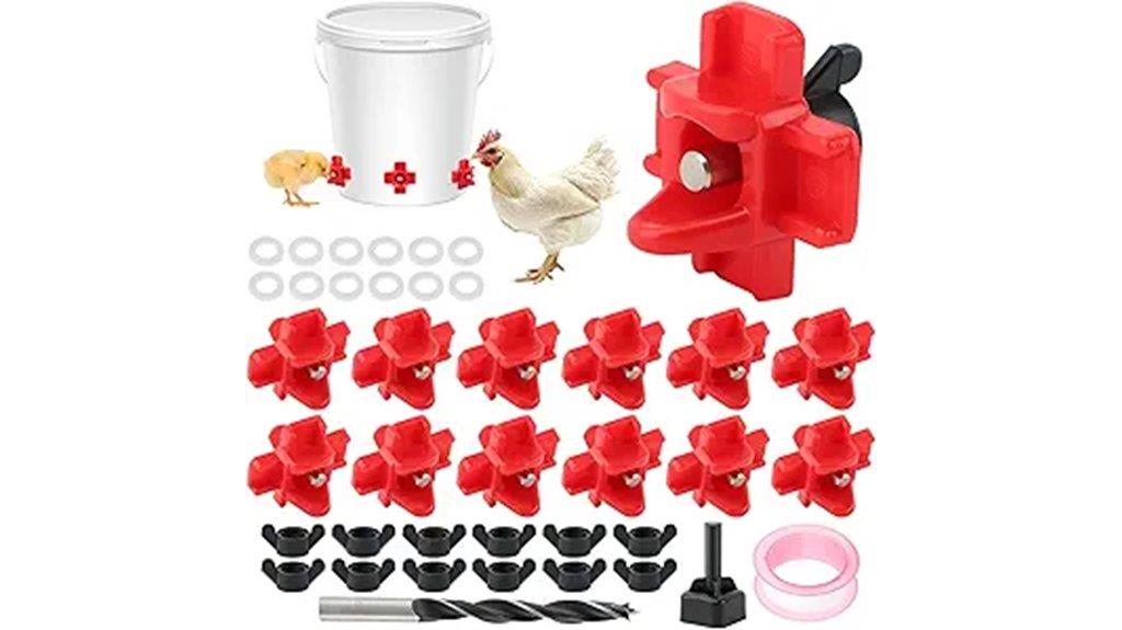 chicken water nipple set