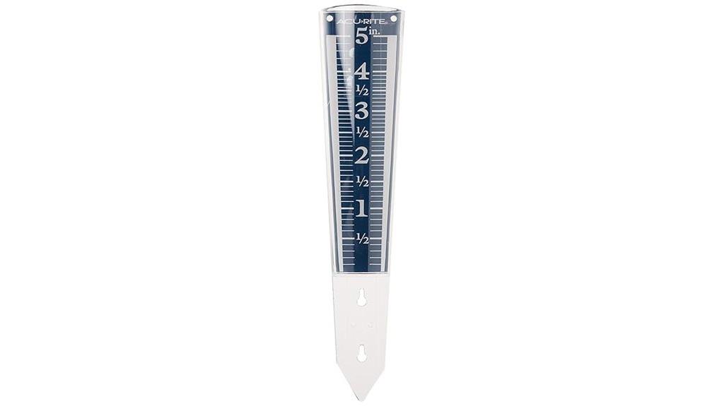 clear acrylic rain gauge