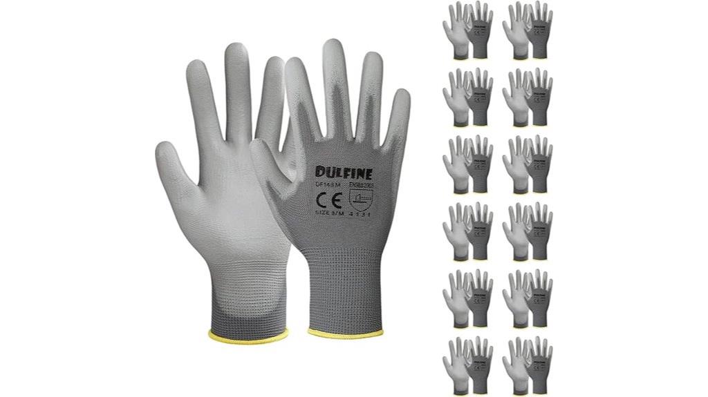 coated safety work gloves