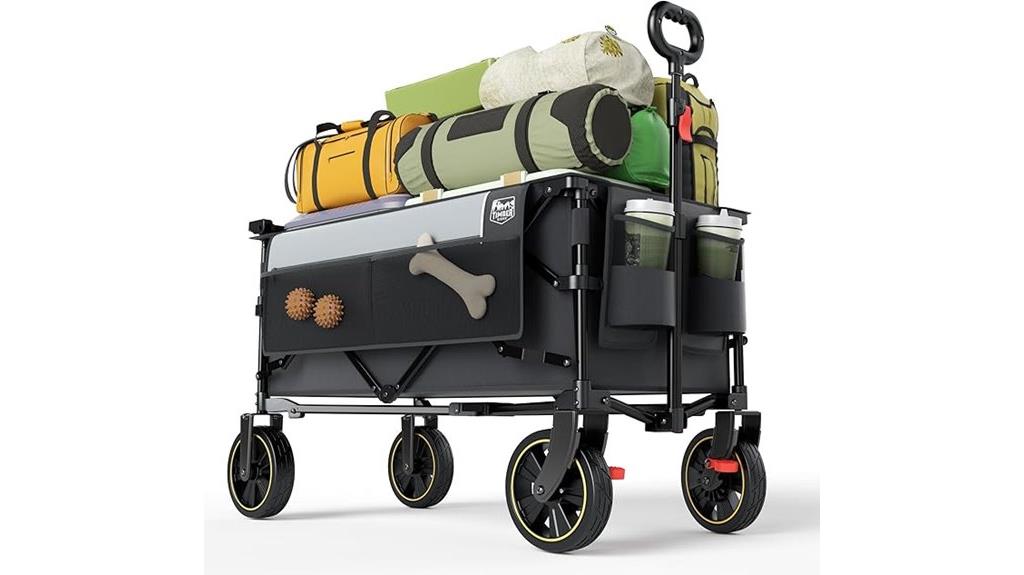 collapsible wagon with brakes