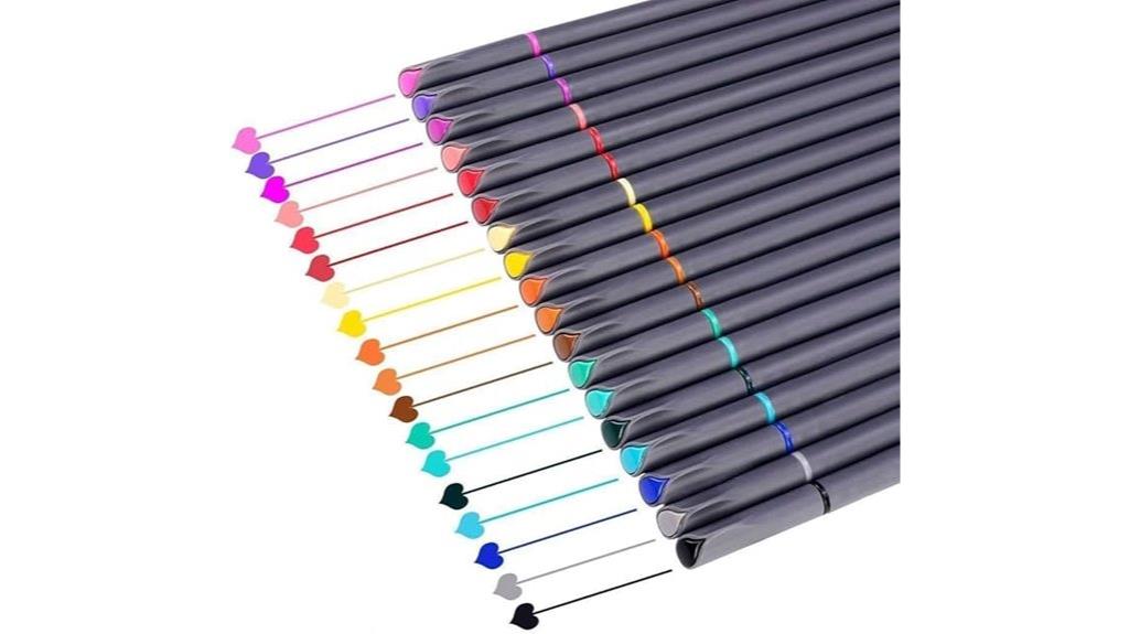 colorful fine point markers