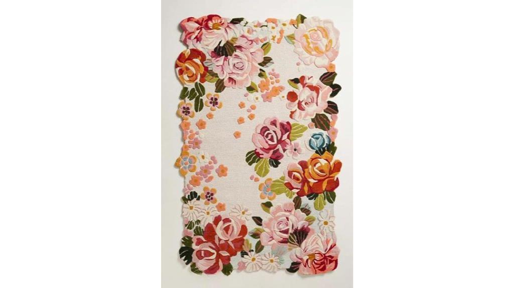 colorful floral hand tufted rug