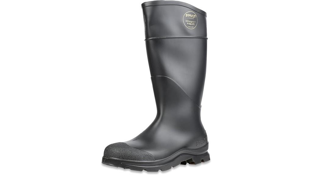 comfortable pvc steel toe boots