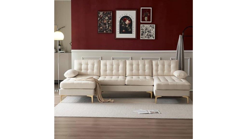 convertible u shape couch