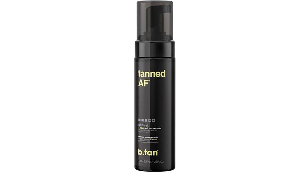 dark self tanning mousse