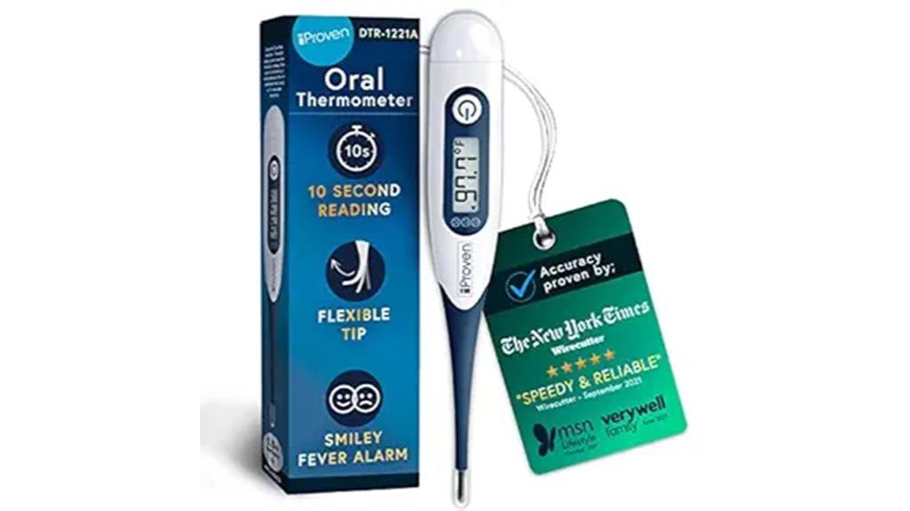 digital oral temperature device