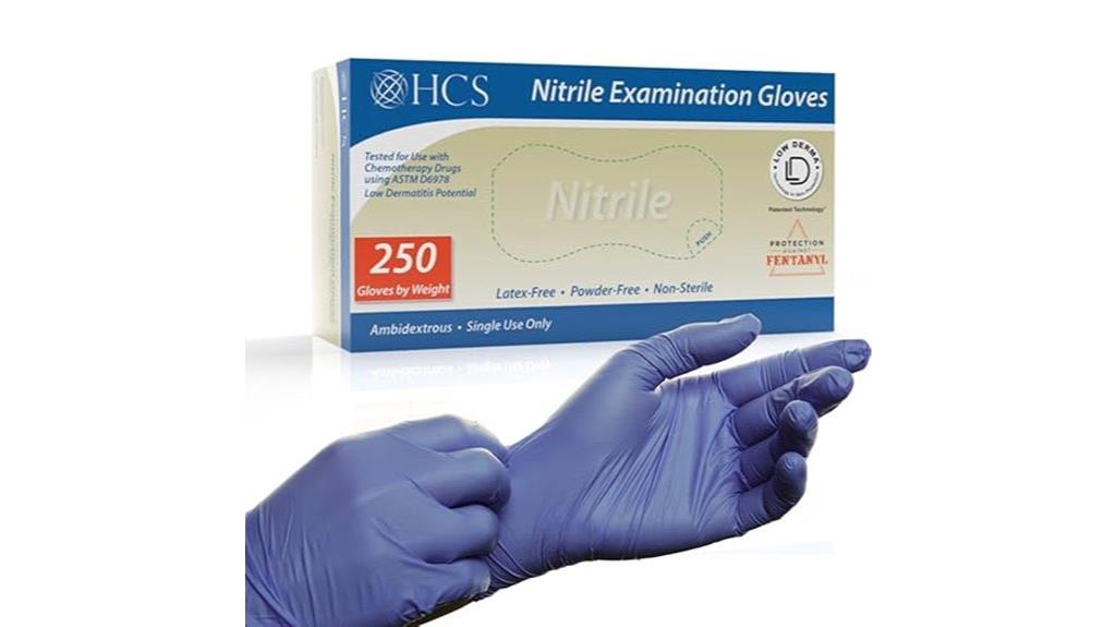 disposable nitrile medical gloves