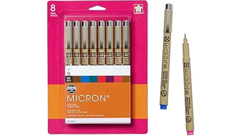 eight pack fine tip pens