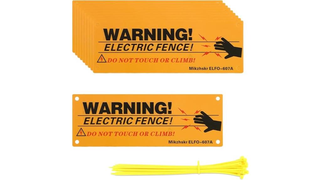 electric fence warning signs