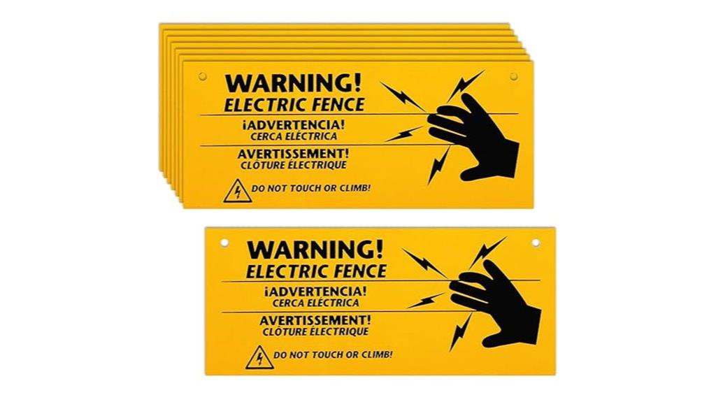 electric fence warning signs