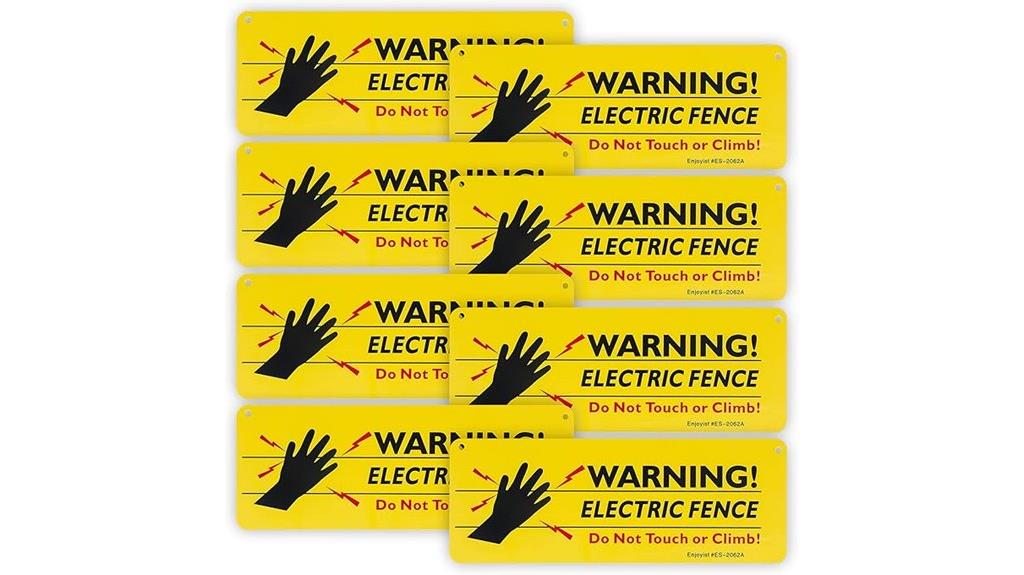 electric fence warning signs