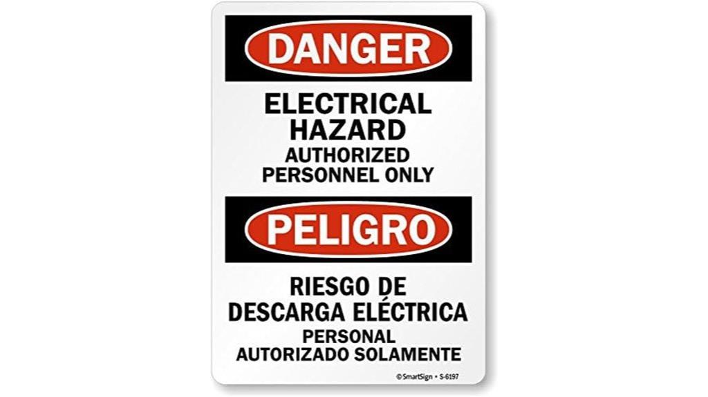 electrical hazard warning sign