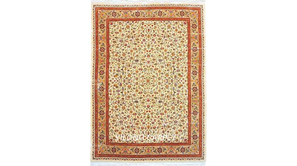 elegant handmade silk rug