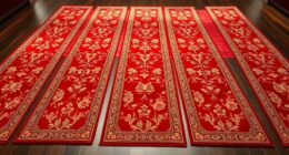 elegant red silk runner carpets