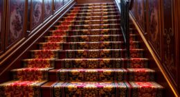 elegant silk stair rugs