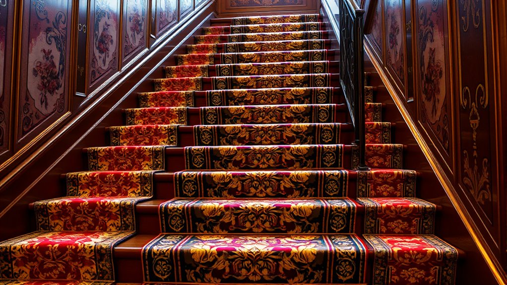 elegant silk stair rugs