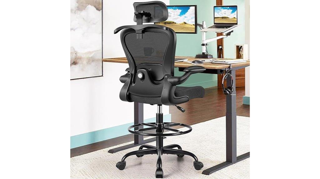 ergonomic drafting chair features