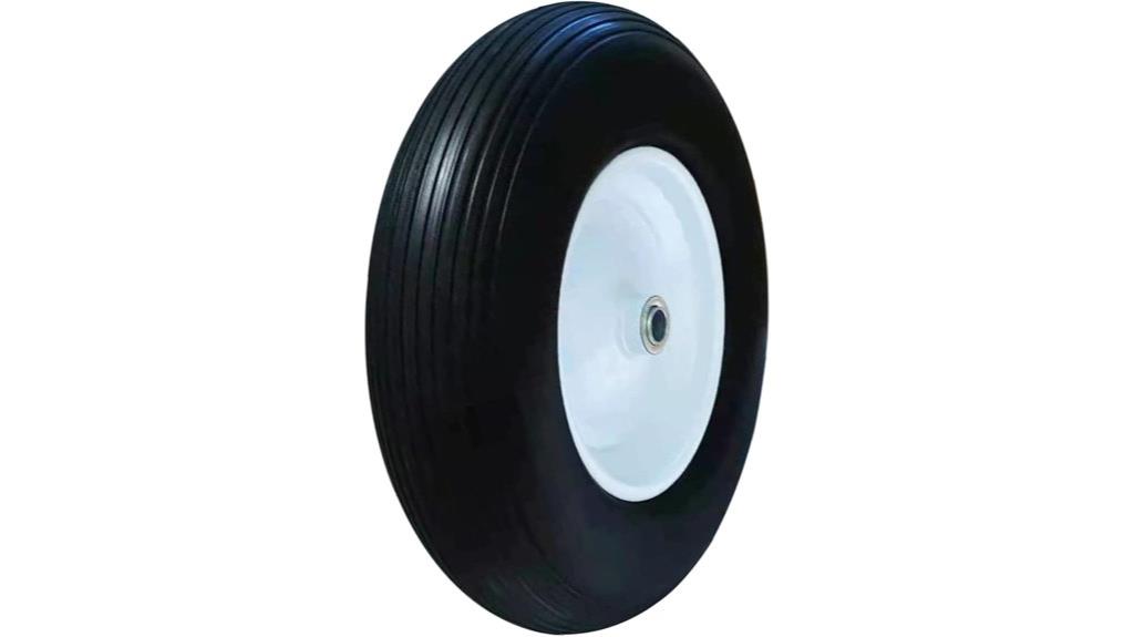 flat free rubber wheel