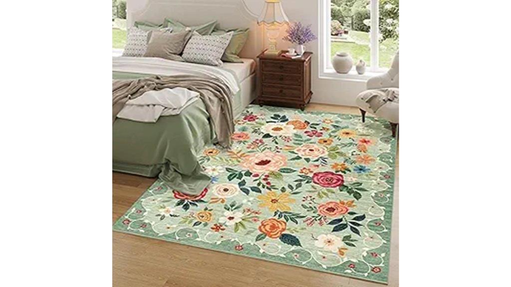 floral boho rug