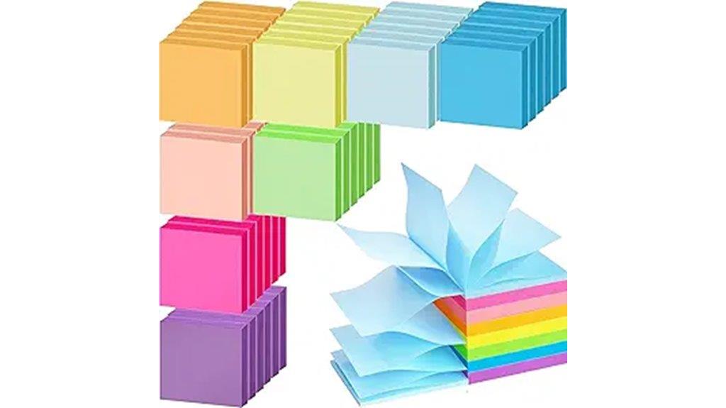 forty eight bright sticky note packs