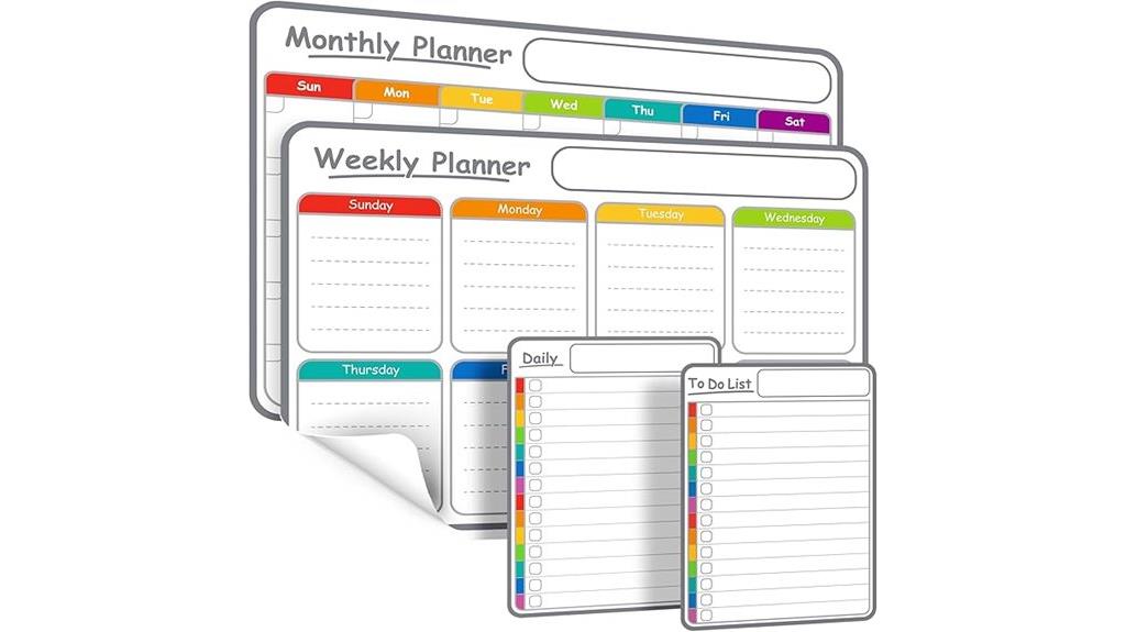 four pack dry erase calendars