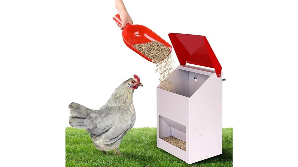 galvanized wall mount chicken feeder
