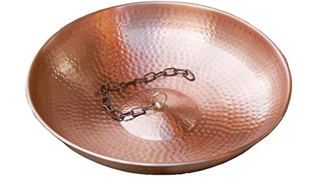 hammered copper rain chain