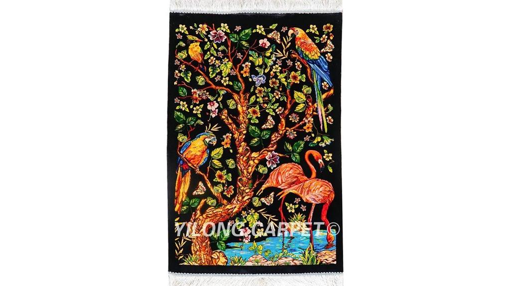 handmade silk area rug