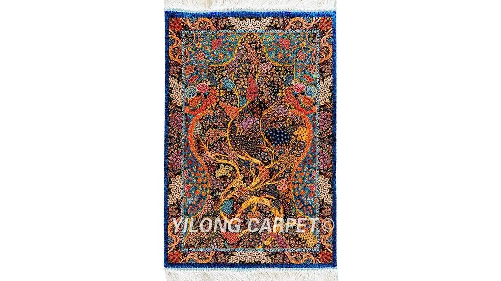 handmade silk area rug