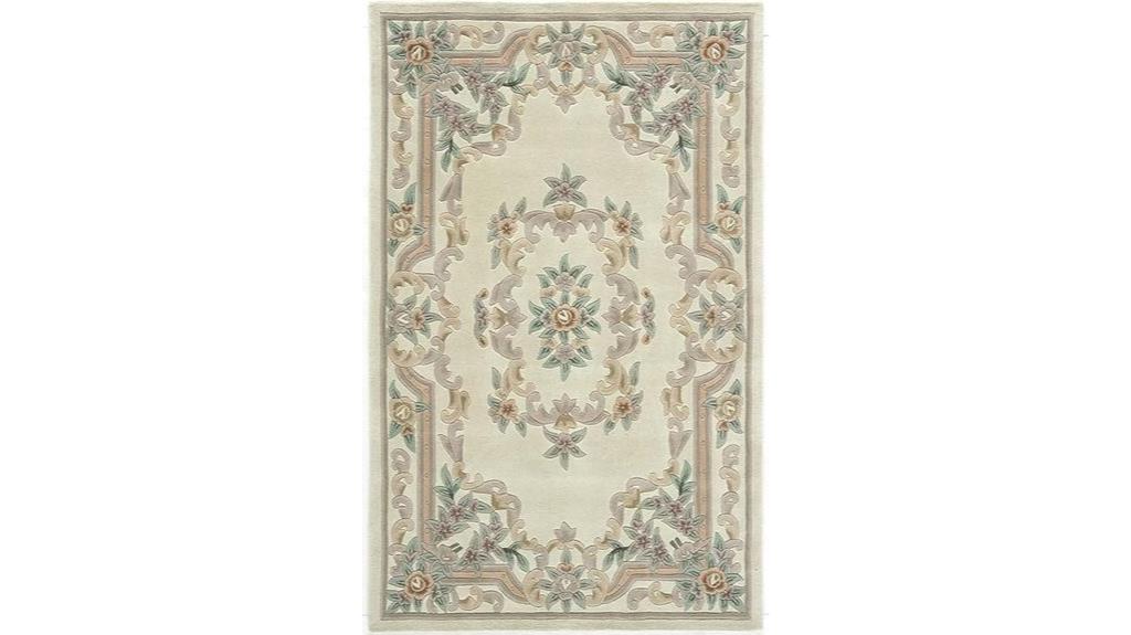 handmade wool aubusson rug