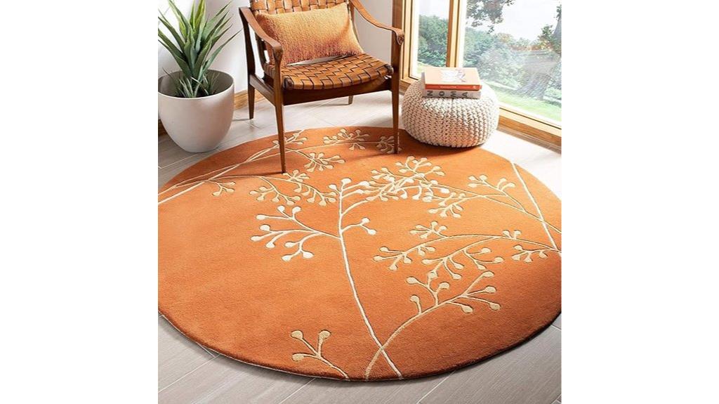 handmade woolen round carpet