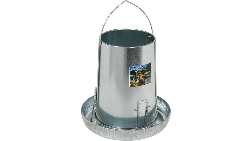 hanging poultry feeder capacity