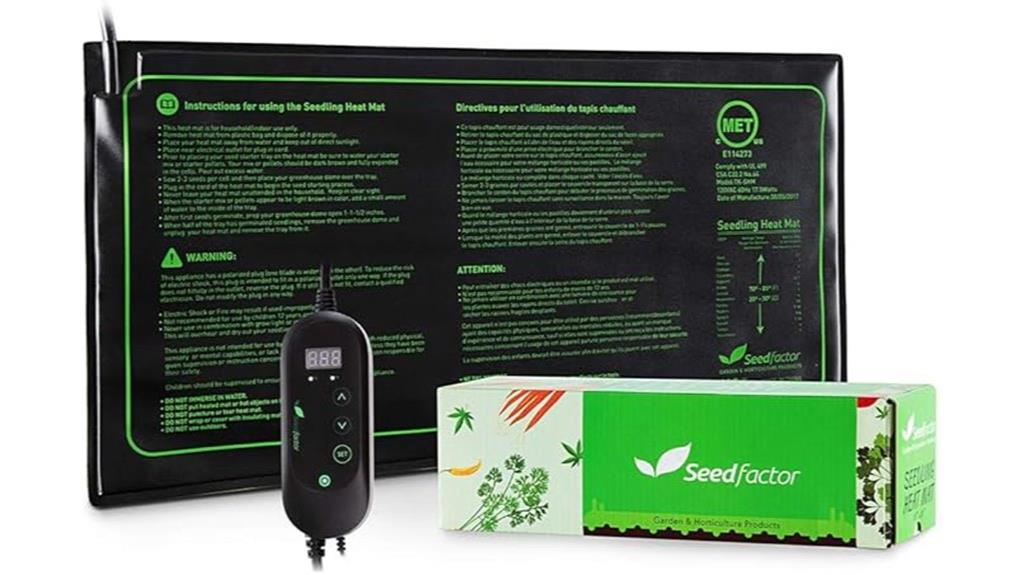 heated seedling mat with thermostat