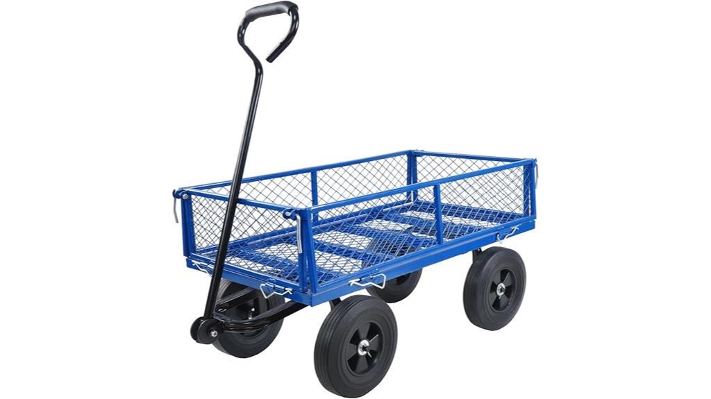 heavy duty blue mesh cart