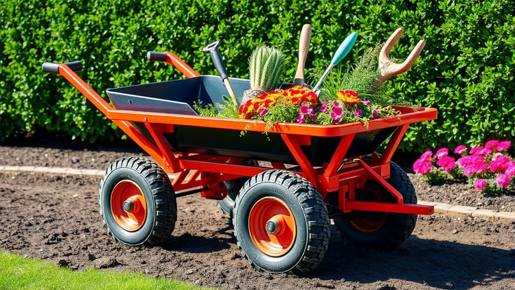 heavy duty garden cart dumps