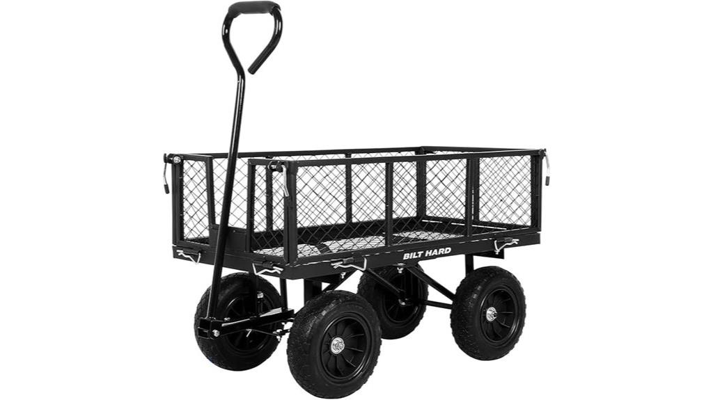 heavy duty garden cart with removable sides