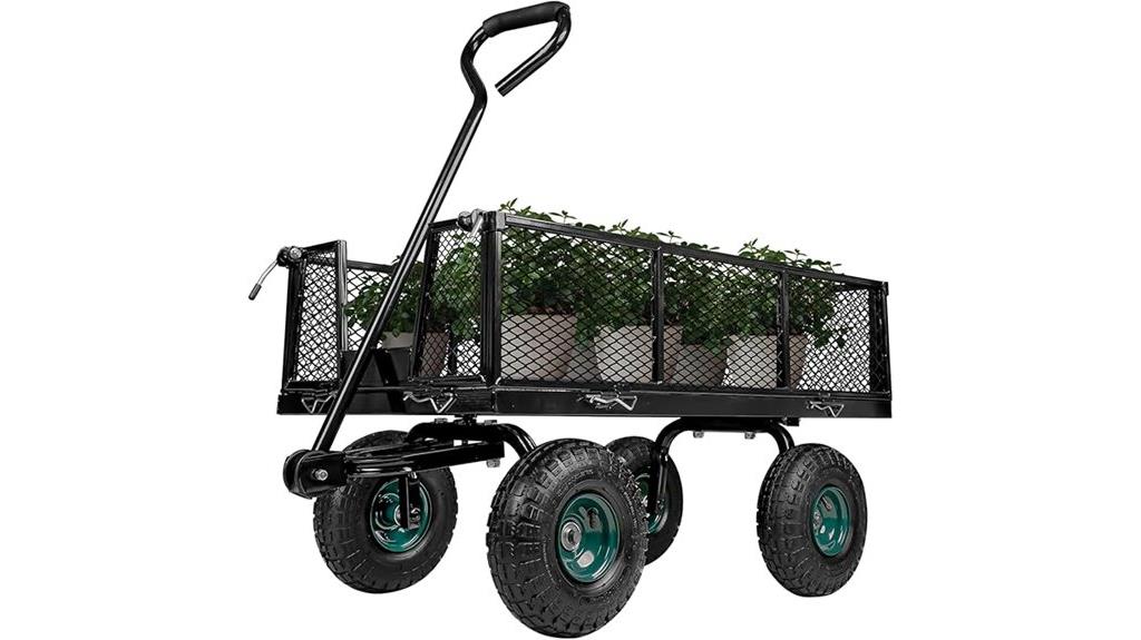 heavy duty steel garden cart