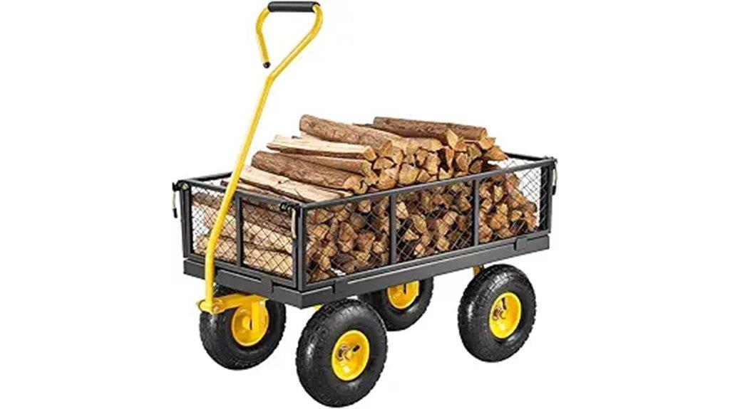 heavy duty steel garden cart