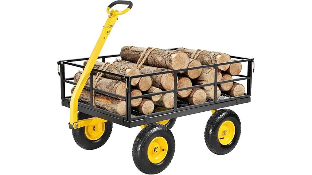 heavy duty steel garden cart