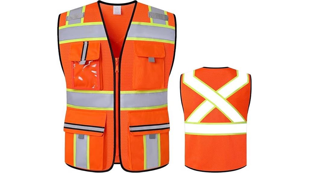 high visibility vest with pockets