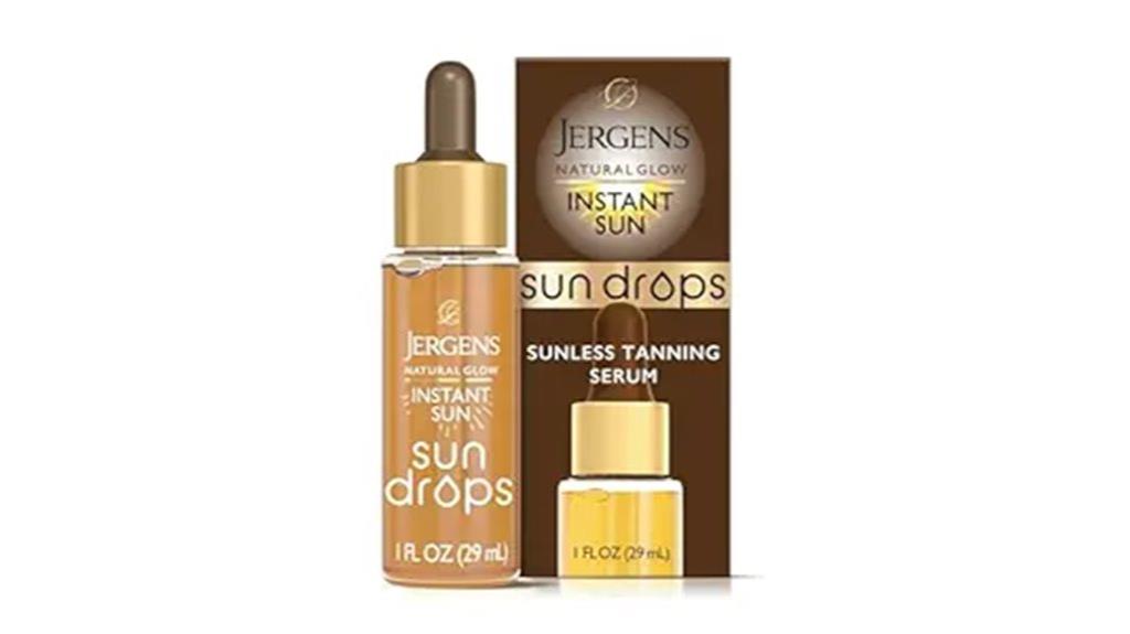 instant tan moisturizer drops