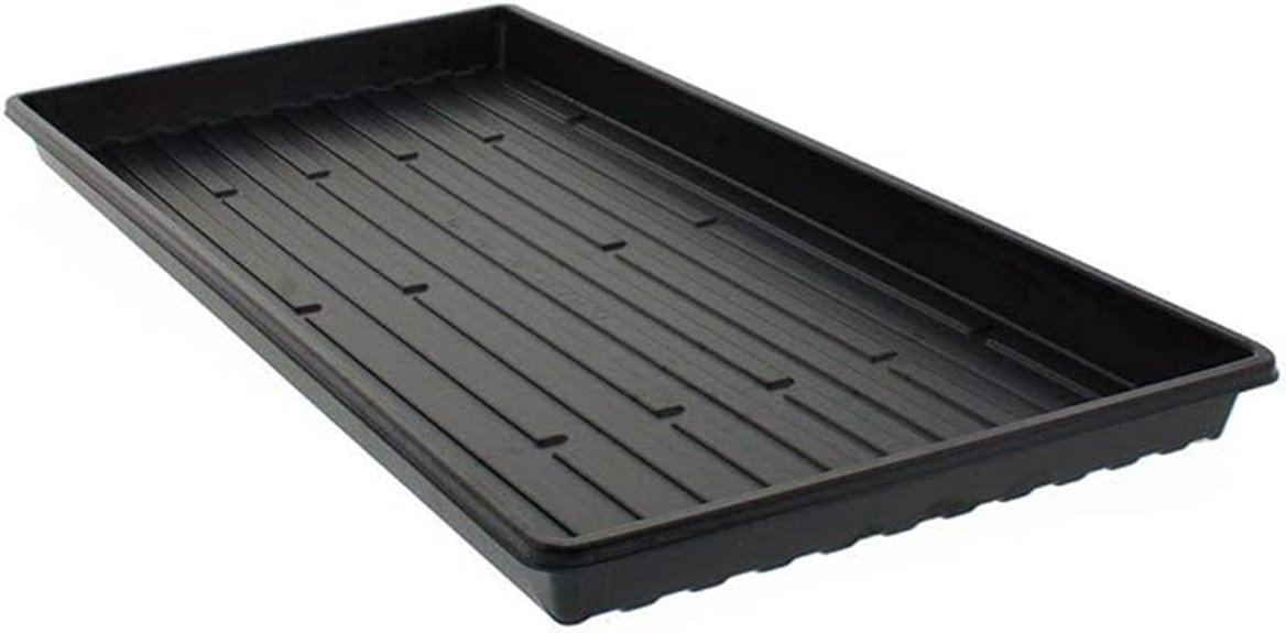 large black microgreen tray set
