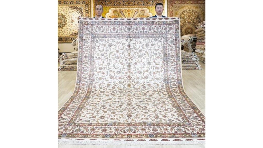 large handwoven silk rug
