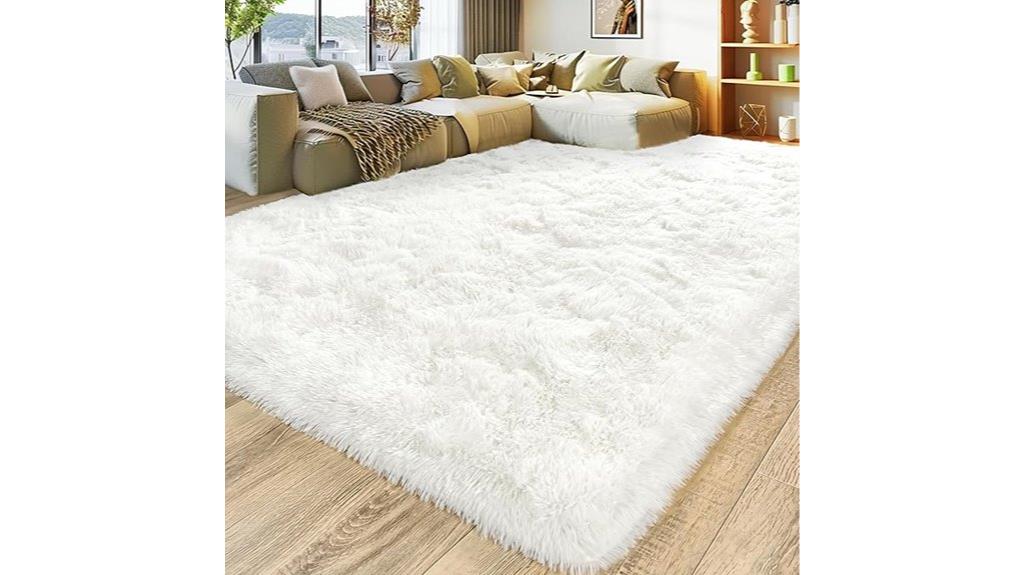 large plush fuzzy rug
